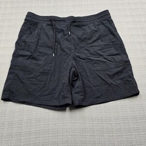 DU/ER Shorts Mens 34 Black Cargo Elastic Waist Breathable Lightweight 5 Inseam